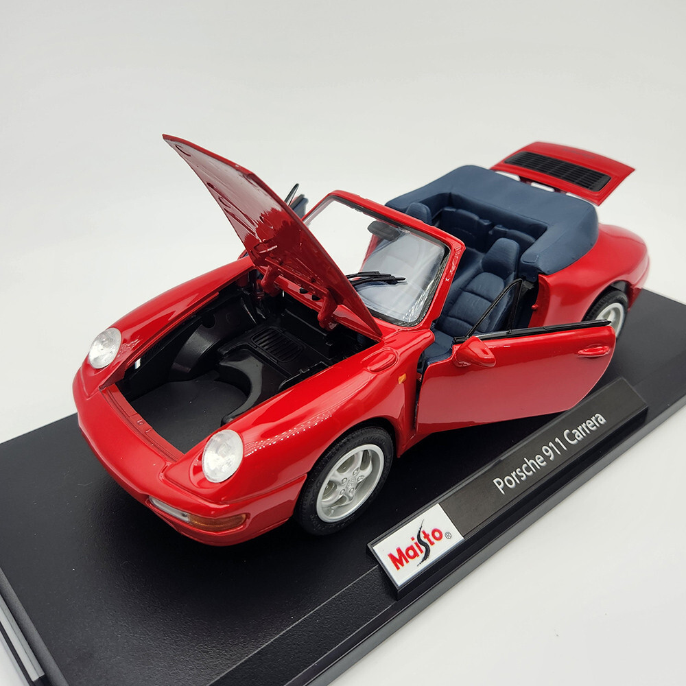 Porsche 911 Carrera Cabrio Diecast Model - Red - 1984 to 1989 - By Maisto