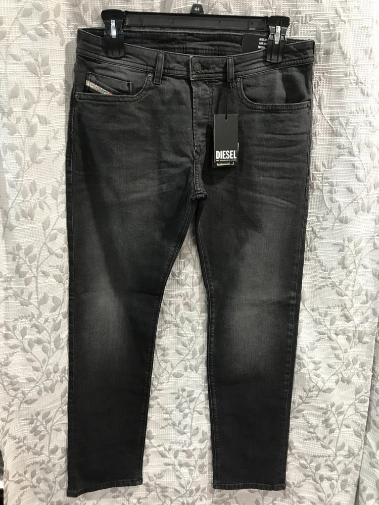 DIESEL Men's Size W36-L30 Black Buster-X Slim Tapered Jeans $225 NWT