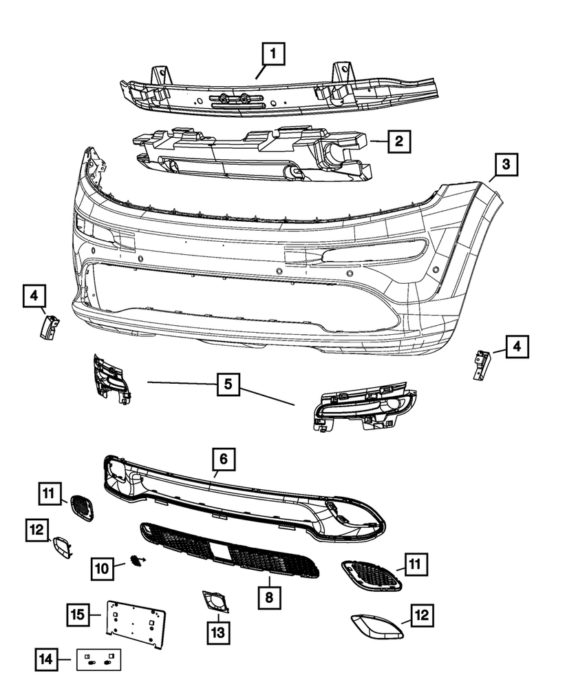 Genuine Mopar Fascia Grille Left 68158581AB