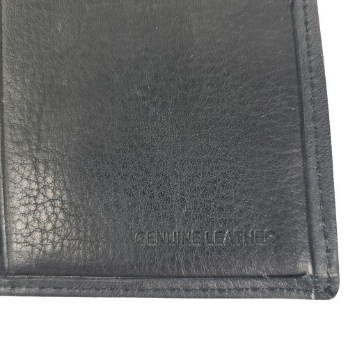 Men's Black Genuine Leather Minimalist Bifold Wallet With Key Holders, NEW