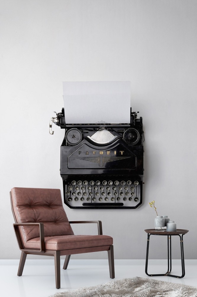 3D Vintage Typewriter Wall Murals Wallpaper Murals Wall Sticker
