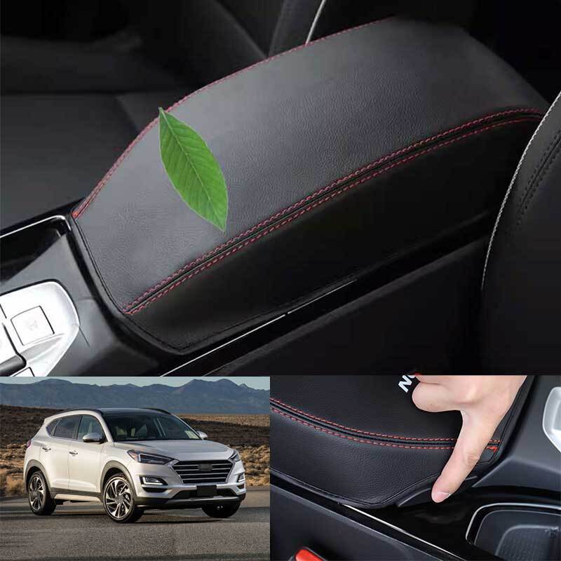 Black Leather Center Console Armrest Lid Holster New For Hyundai Tucson 19-2021