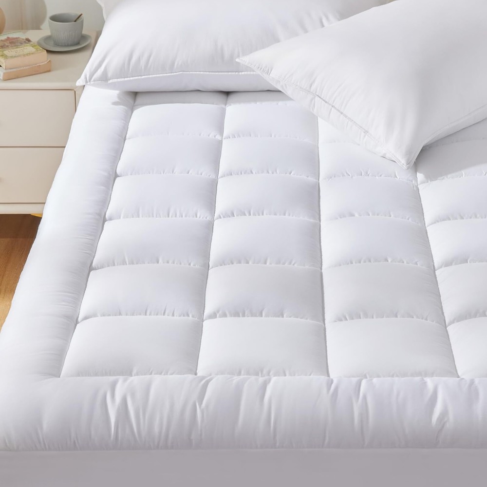 Queen Size Mattress Pad Pillow Top Cotton Mattress Topper 8-21