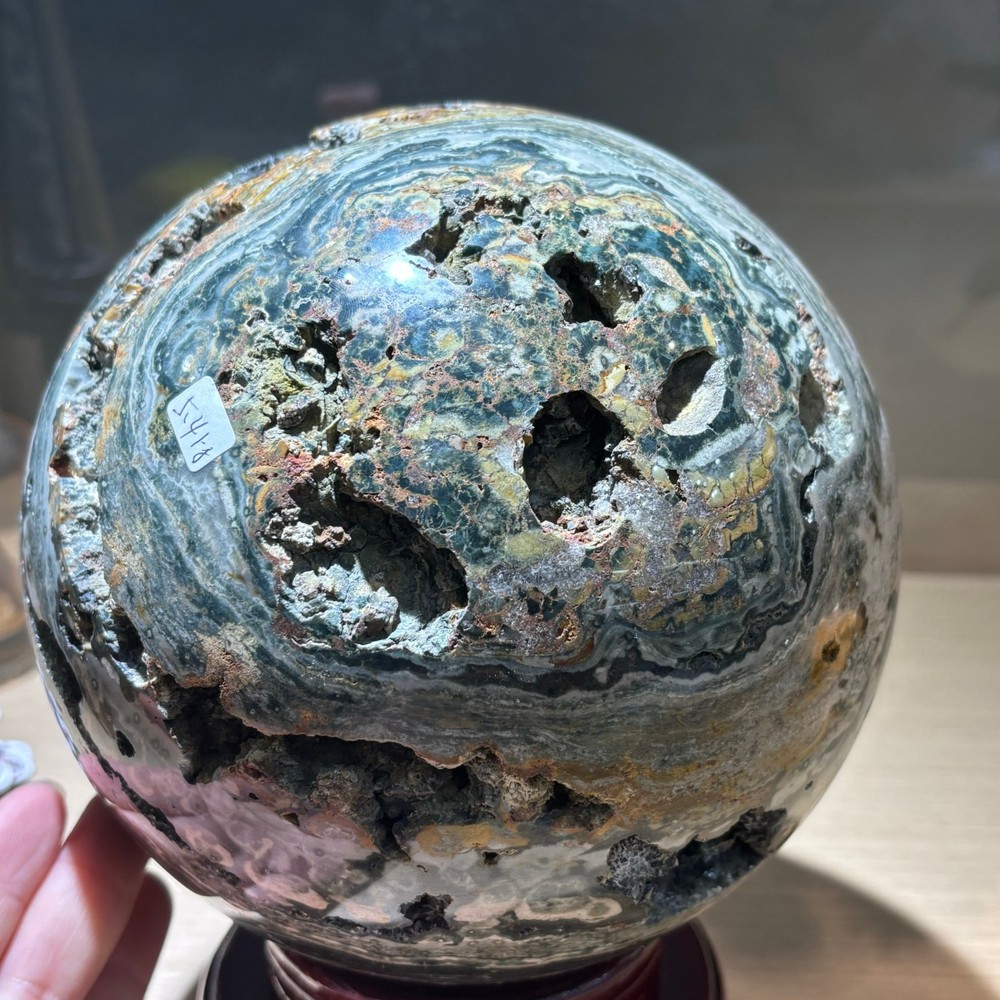 163mm Top Natural ocean jasper Ball Crystal Balls Quartz Crystal Sphere Healing