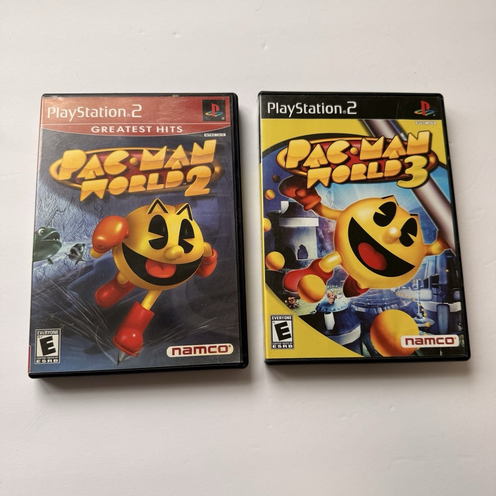 PAC-MAN World 2 And 3 Set Ps2 (Playststion 2) Tested