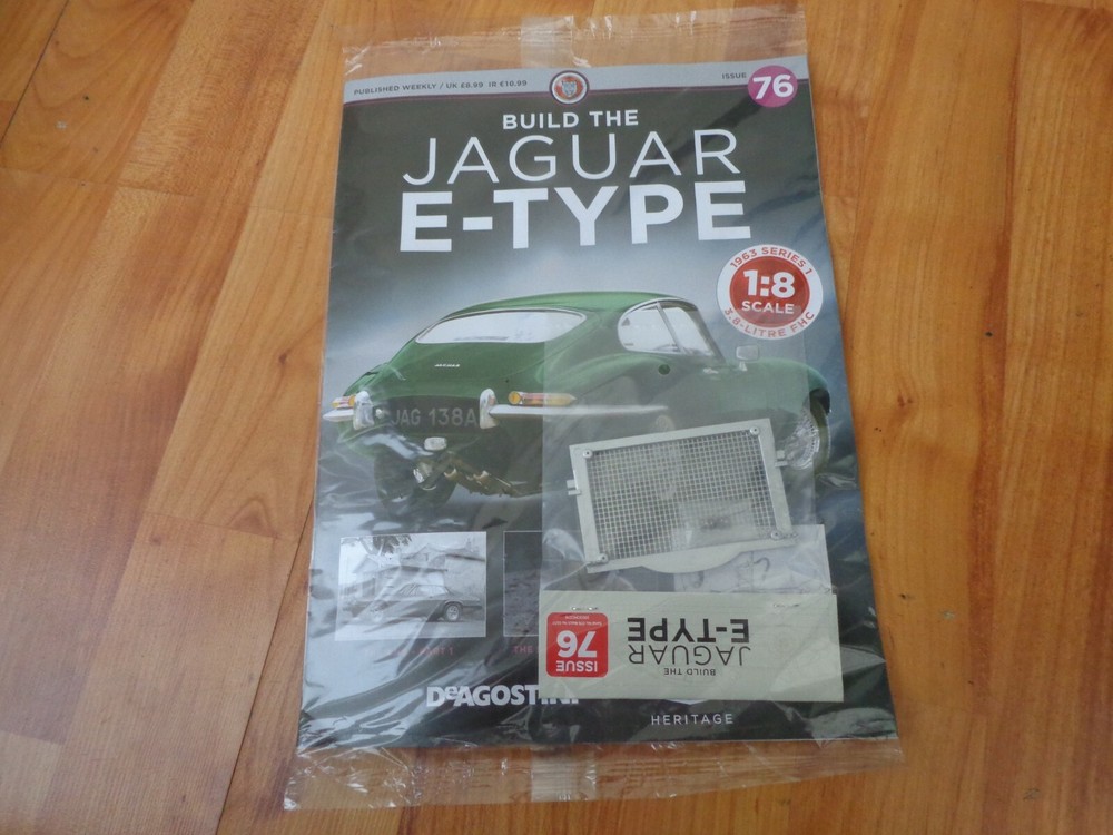 1/8 DEAGOSTINI BUILD YOUR OWN THE JAGUAR E-TYPE CAR ISSUE 76 INC PART