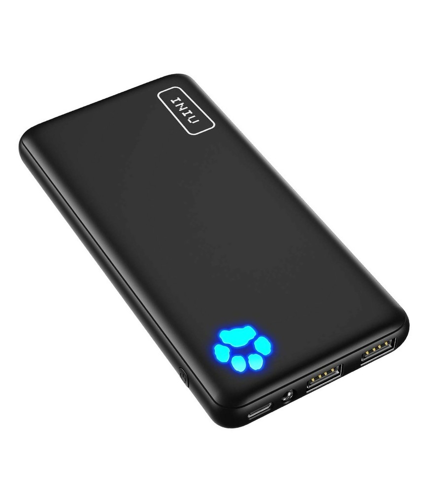 INIU BI-B1 10000mAh Slim Fast Charging Power Bank in Black