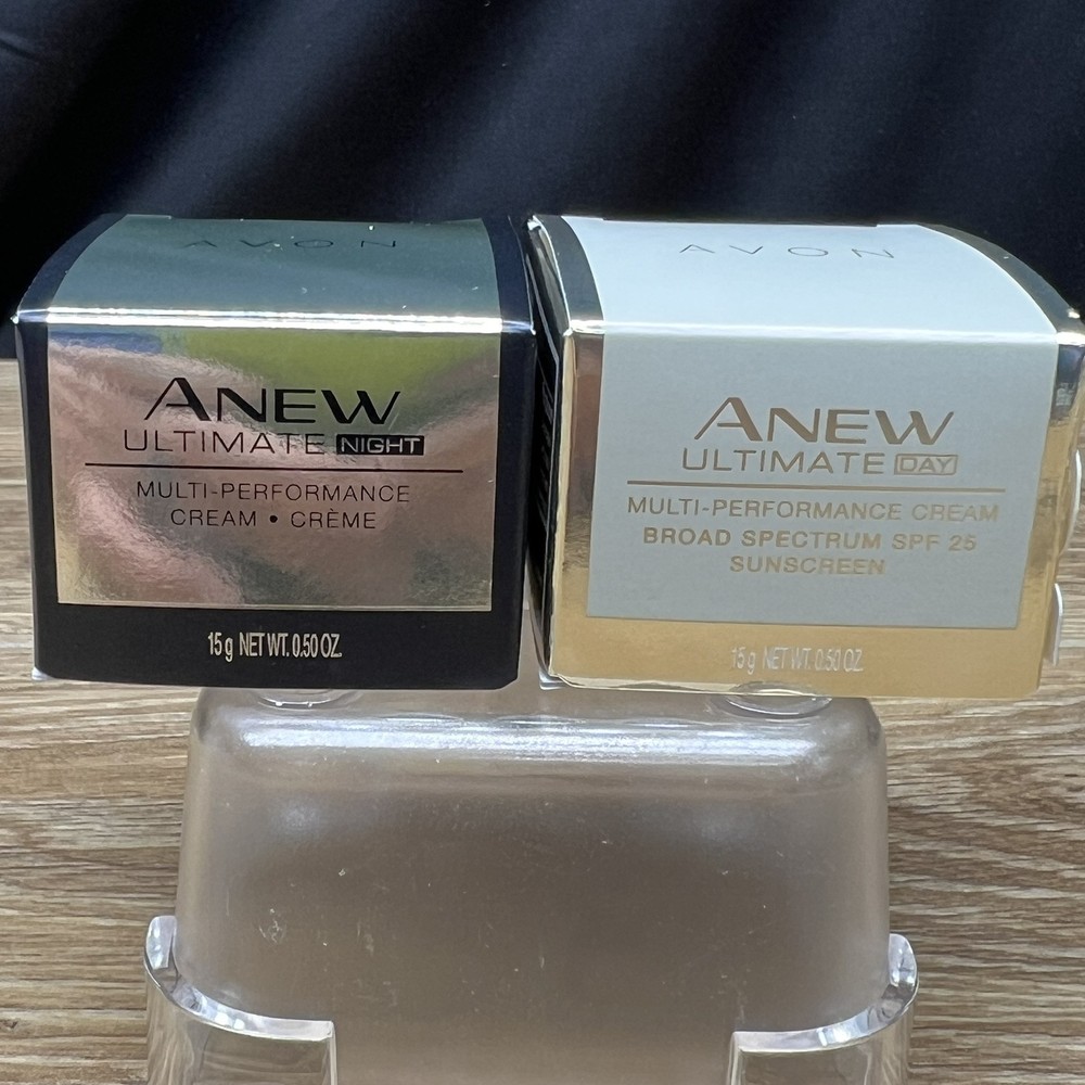 Avon Anew Ultimate Multi-Performance Day & Night Travel Creams 0.5 oz Duo
