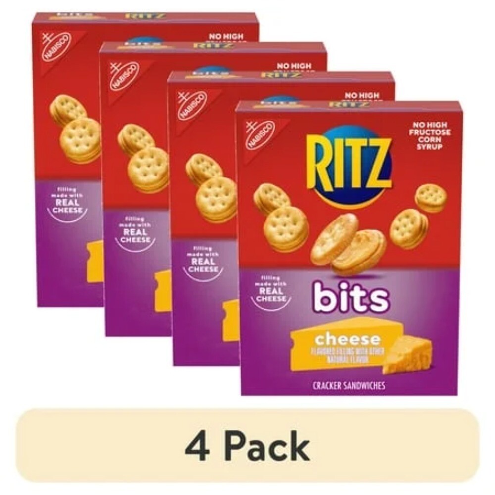 4-Pack Cheese Sandwich Crackers – 8.8 oz Snacks for Kids & Adults