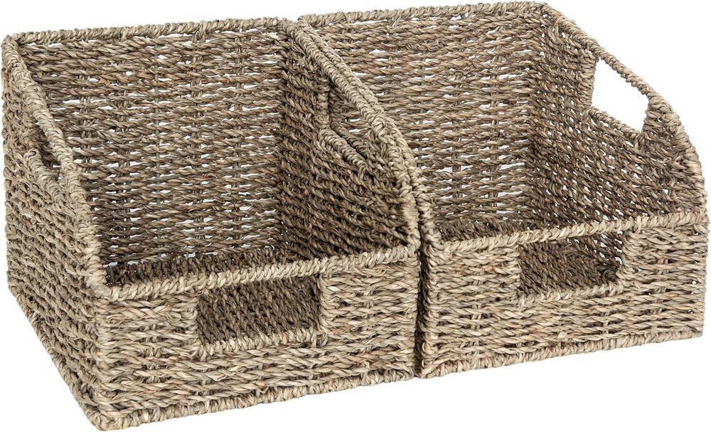 Storage Baskets for Organizing  Handw...  Wicker Baskets with Built-in Handles