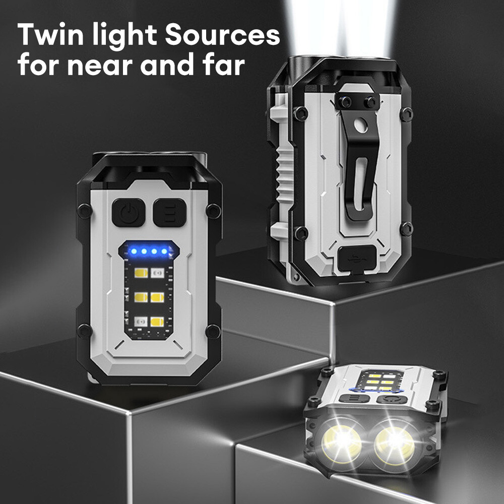 Mini Rechargeable Magnetic LED Flashlight for Outdoor Work and Camping