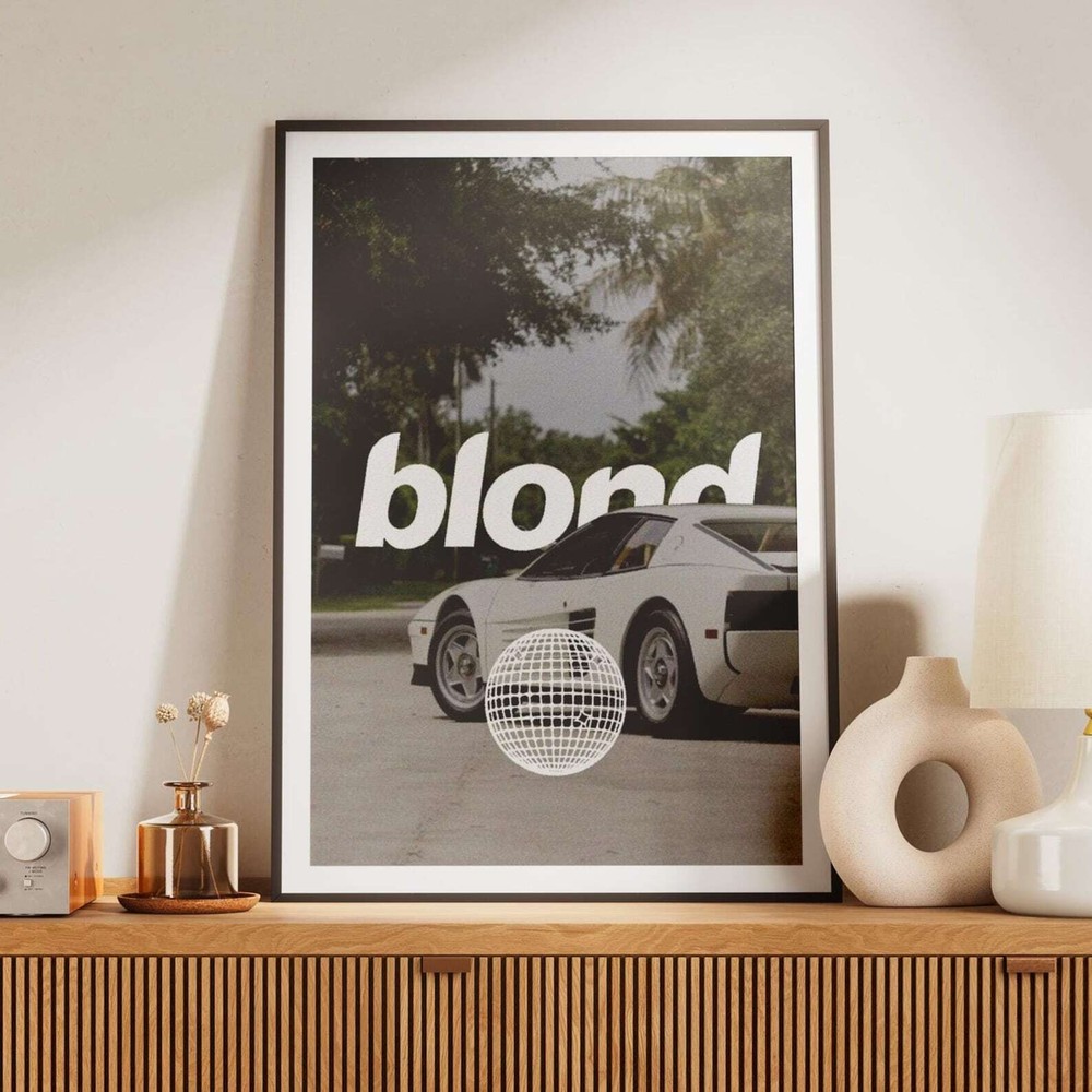 Frank Ocean Blond Poster White Ferrari Blond Album Music Album Cover Wall Art