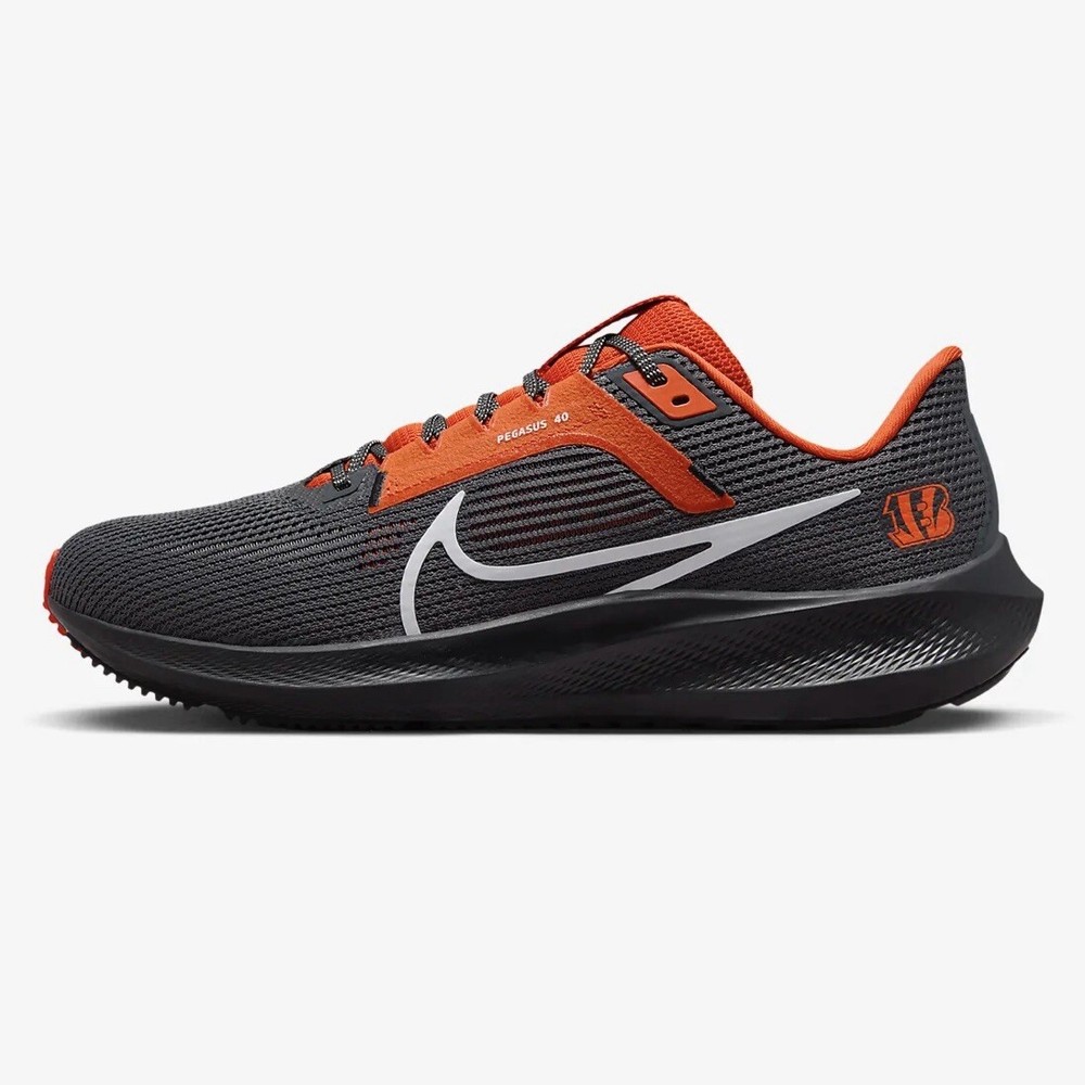 Nike Cincinnati Bengals Zoom Pegasus 40 Running Shoes DZ5942-001 Mens Size 10