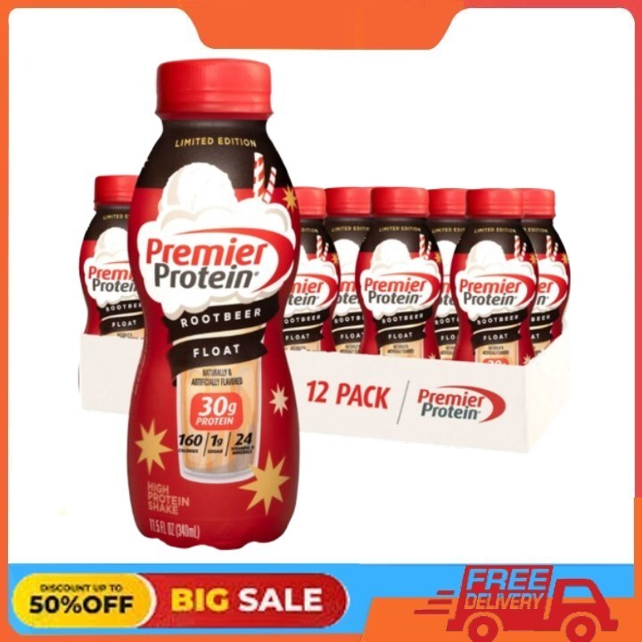 Premier Protein Shake, Root Beer Float Limited Time, 30g Protein, 11.5 fl oz, 12-image