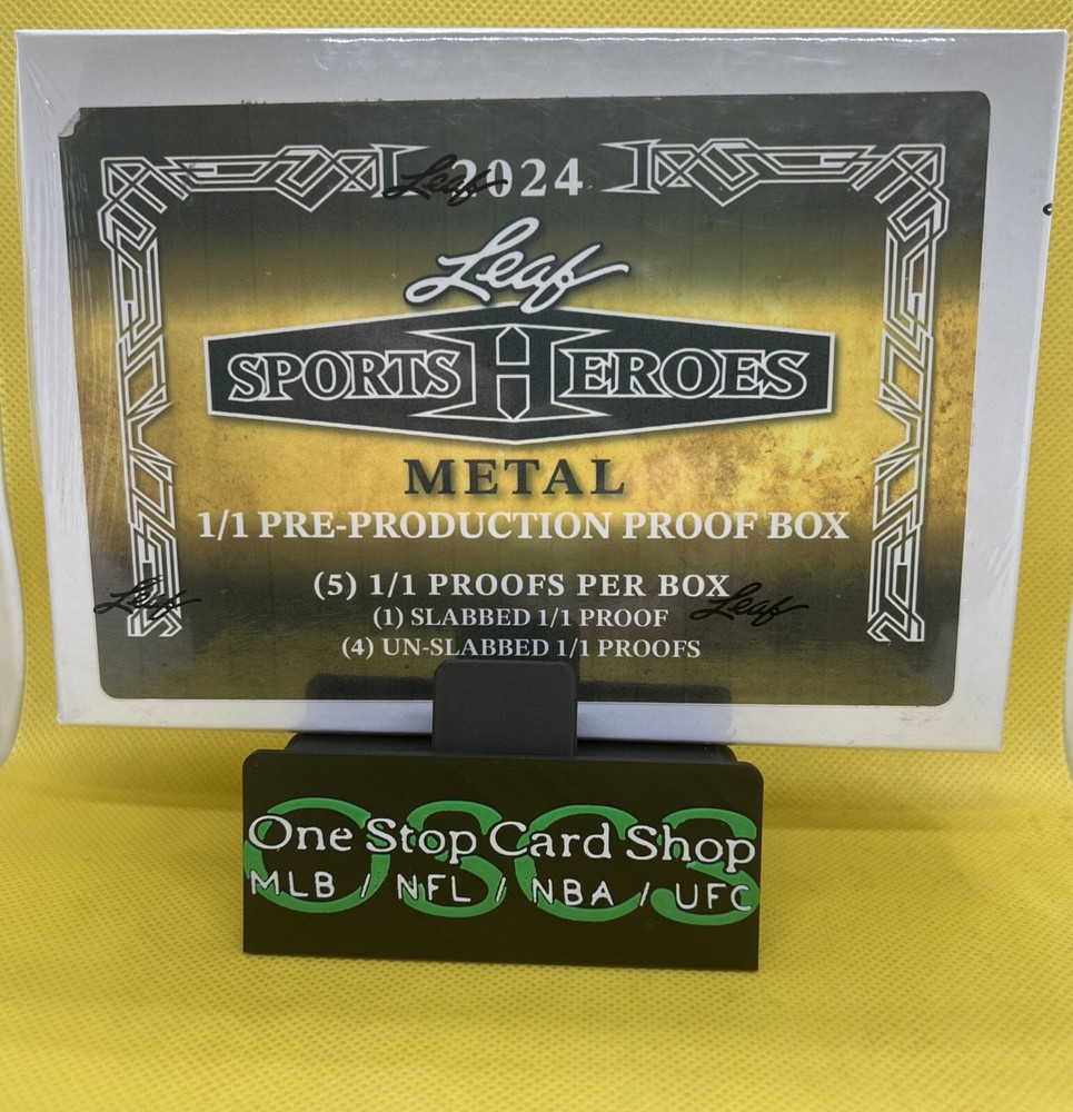 1/1 NEW FACTORY SEALED BOX - 2024 Leaf Sports Heroes Metal Pre-Production Proofs