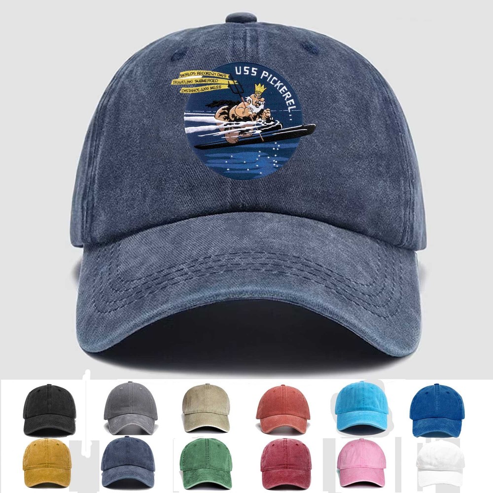 Custom Embroidered Hat SS-524 USS Pickerel, Veteran Cap, Trucker Hat, Gift Idea