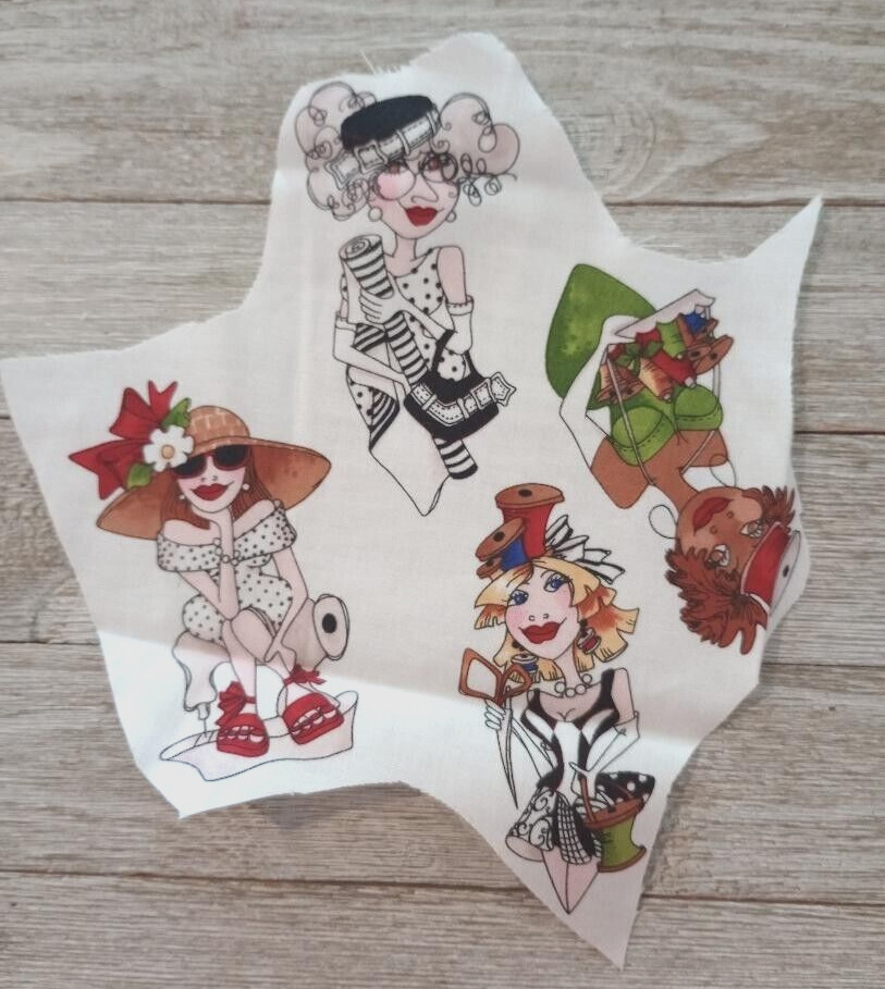 loralie creative toss fun fabric character 3 ladies 3.5-4 inch #1003