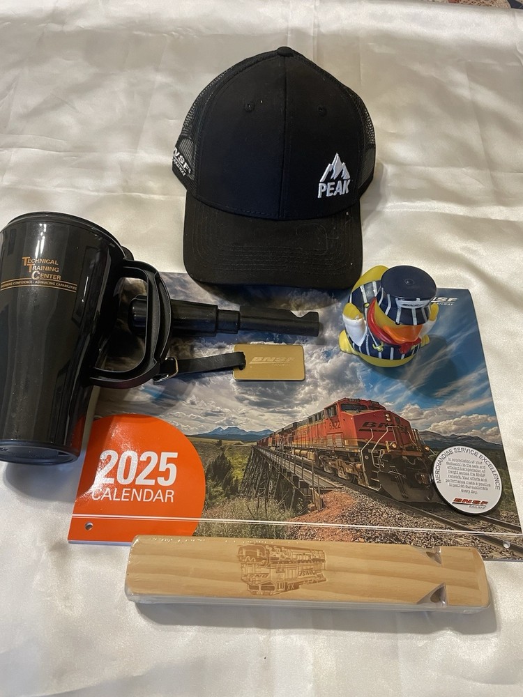 Burlington Northern Santa Fe Mixed Lot Railroad Collectibles Calendar Duck Peak
