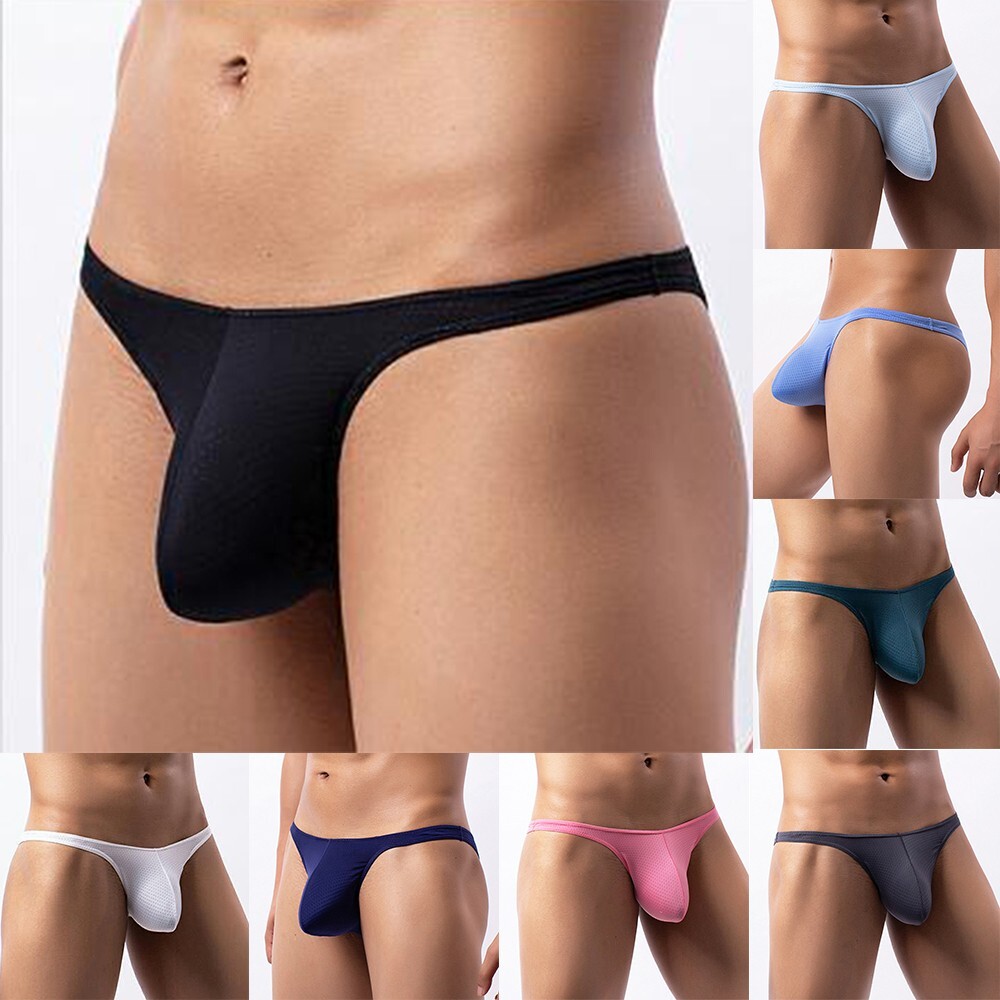 Mens Sexy Thin Low-Waist G-String Briefs Underwear Thong Panties Underpants NEW