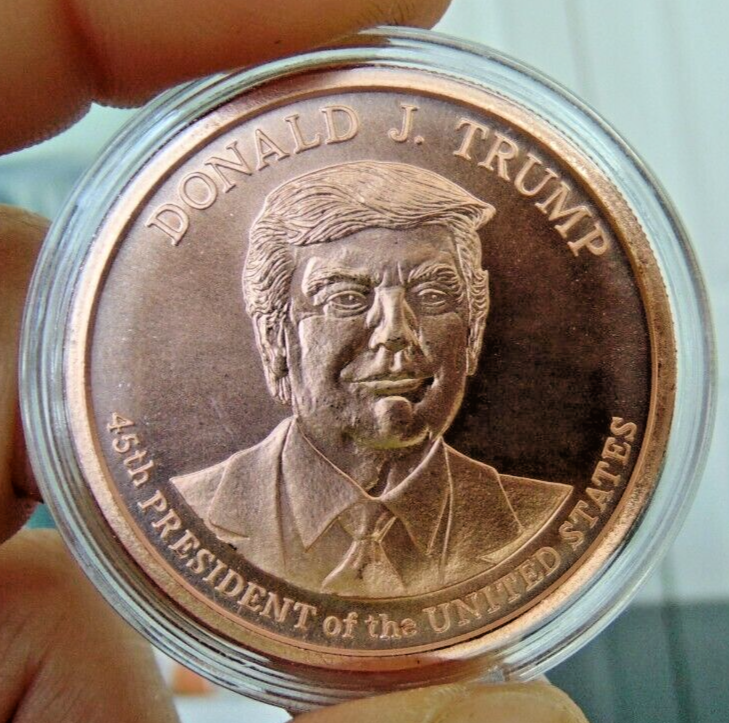 Trump Presidential Coin 1 oz .999 Fine Copper Encapsulated/ Stocking Stuffer