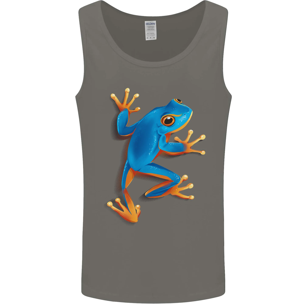 A Cool Frog Climbing Up Mens Vest Tank Top