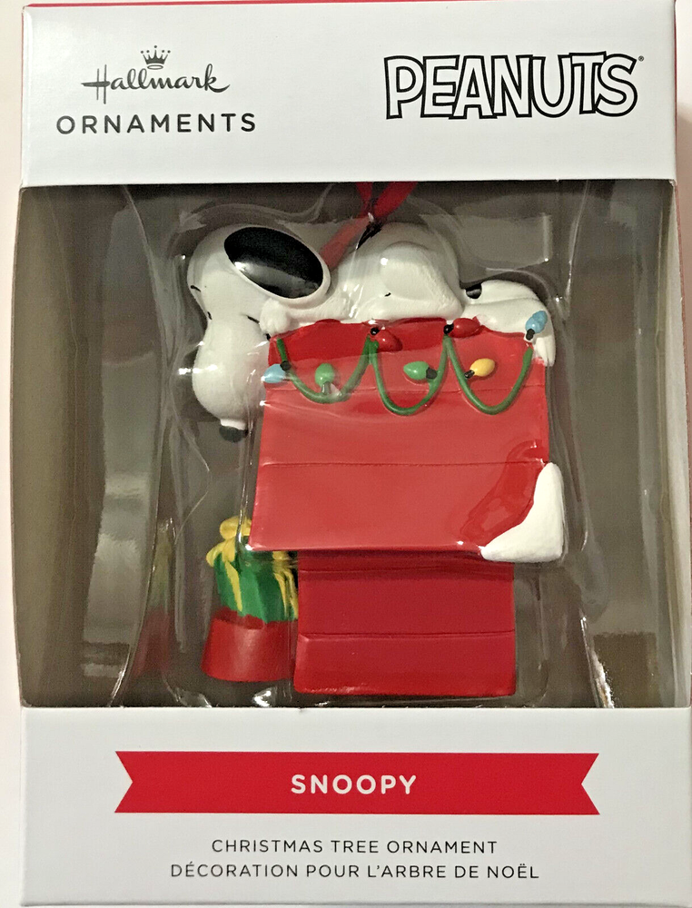 Hallmark Peanuts SNOOPY Doghouse Christmas Tree Ornament Decor Gift