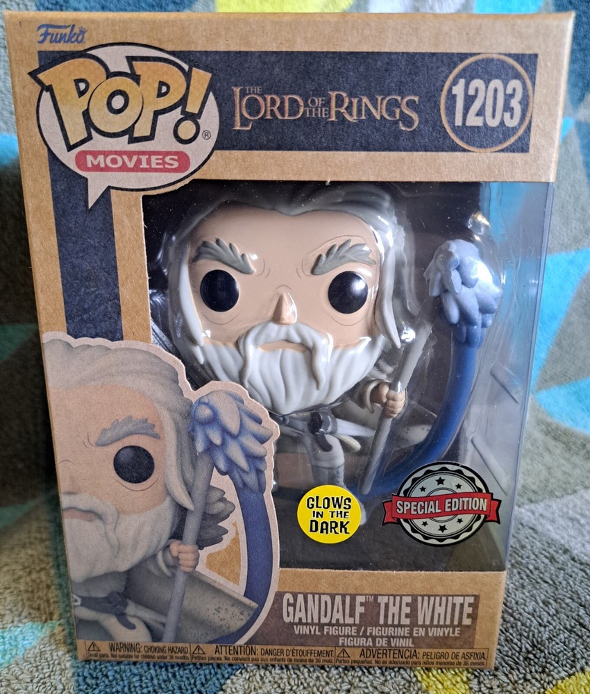 Gandalf The White Pop 1203 Glow - Lord of the Rings Funko Pop! 2022 + Protector