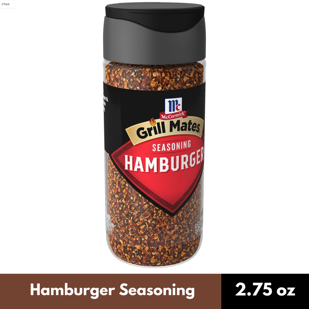 McCormick Grill Mates Hamburger Seasoning 2.75 Oz for Juicy Flavorful Burgers