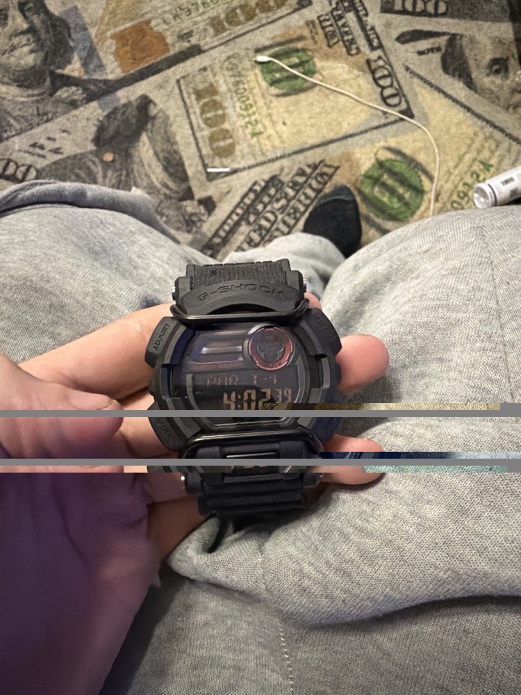 Casio G-SHOCK Digital Men's Watch Black Resin Band Shock & Water Resistant