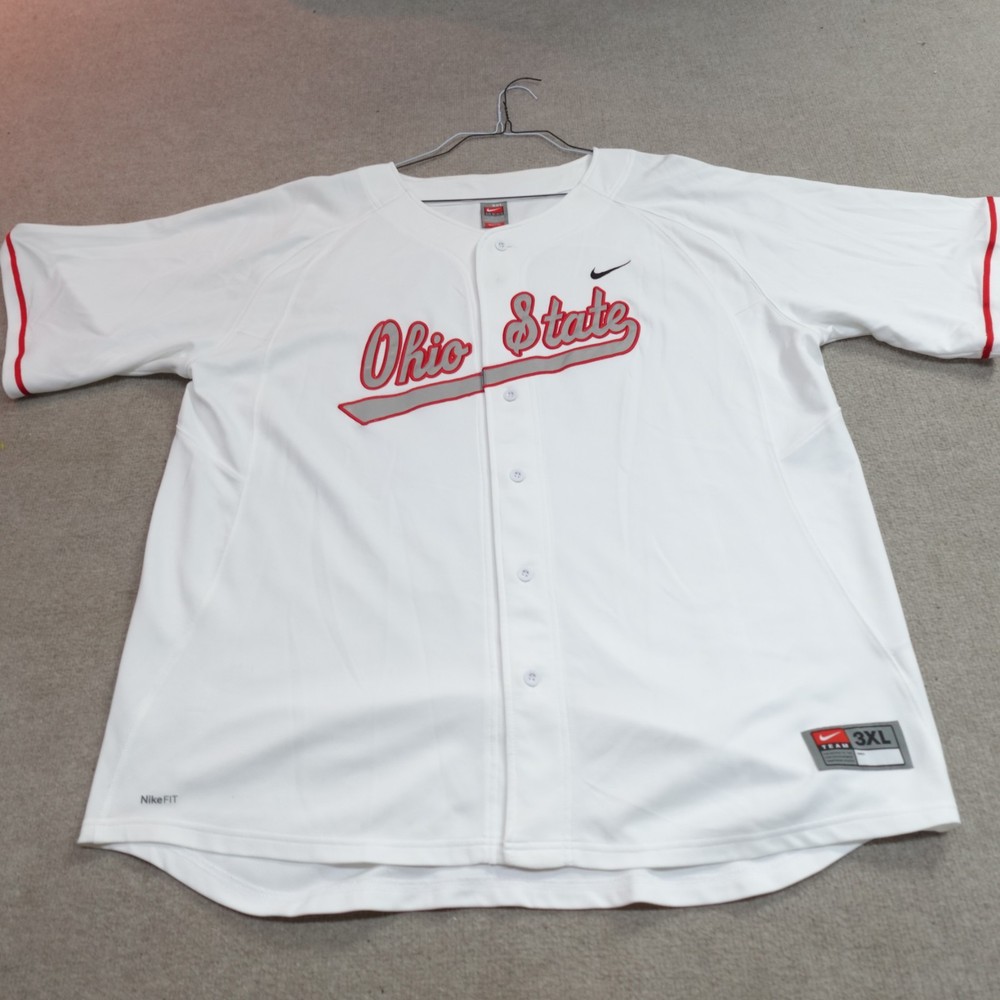 Vintage Nike Ohio State Jersey 3XL White Baseball