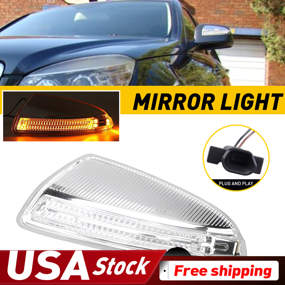 clear lens Mirror Amber Lamp For Fits Light C250 Mercedes C300 C350 Left 4 LED