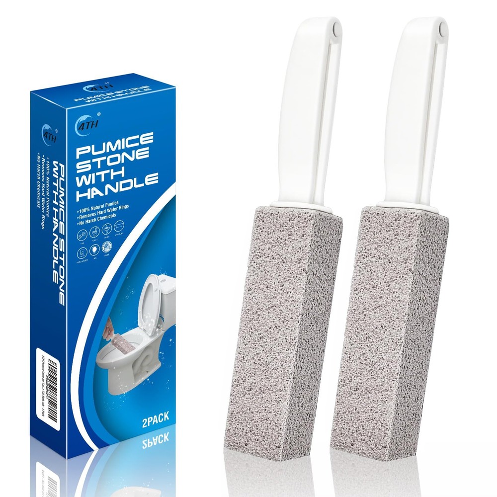 PUMICE STONE FOR TOILET BOWL CLEANINGSCOURING STICK WITH HANDLEPOWERFULLY AWAY L
