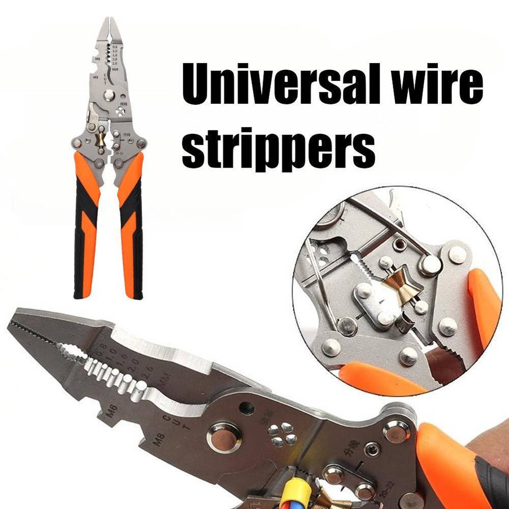 14-in-1 Folding Snap-on Wire Stripper Crimper Cutter Pliers Tool