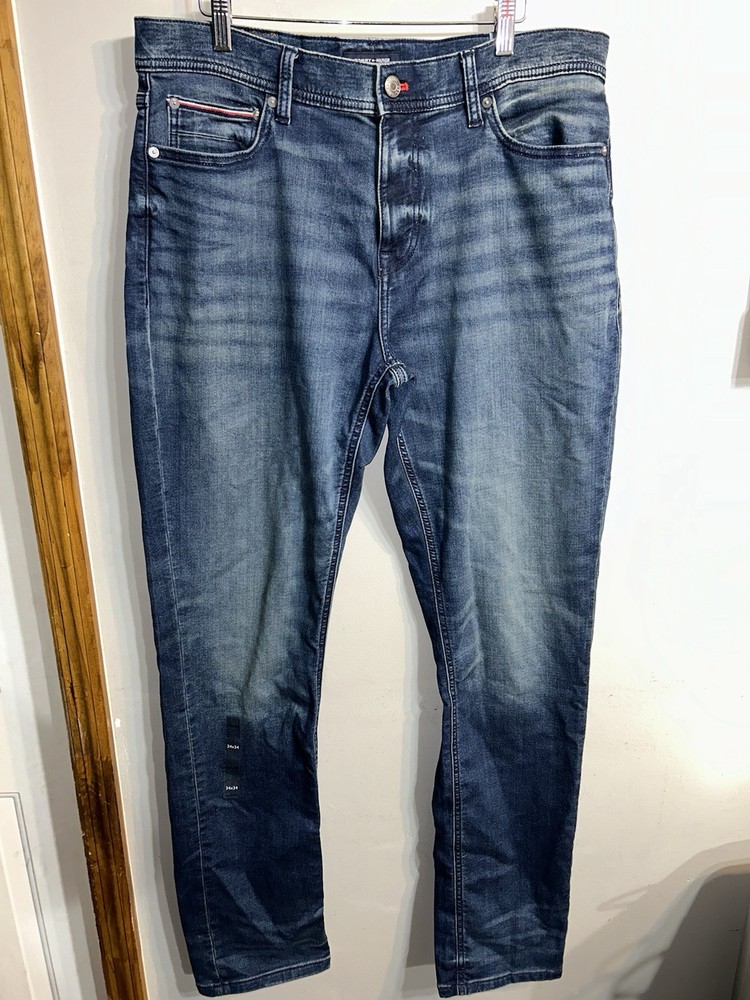 Tommy Hilfiger Stretch Denton Straight Mens Jeans Size 34x34