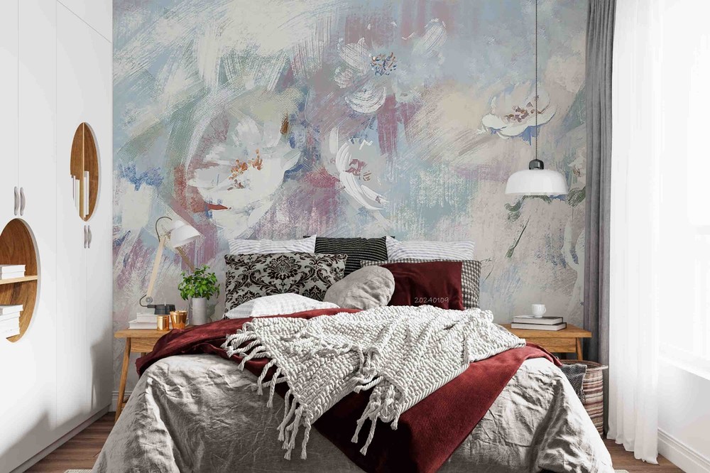 3D Floral Oil Painting Wall Murals Wallpaper Murals Wall Sticker