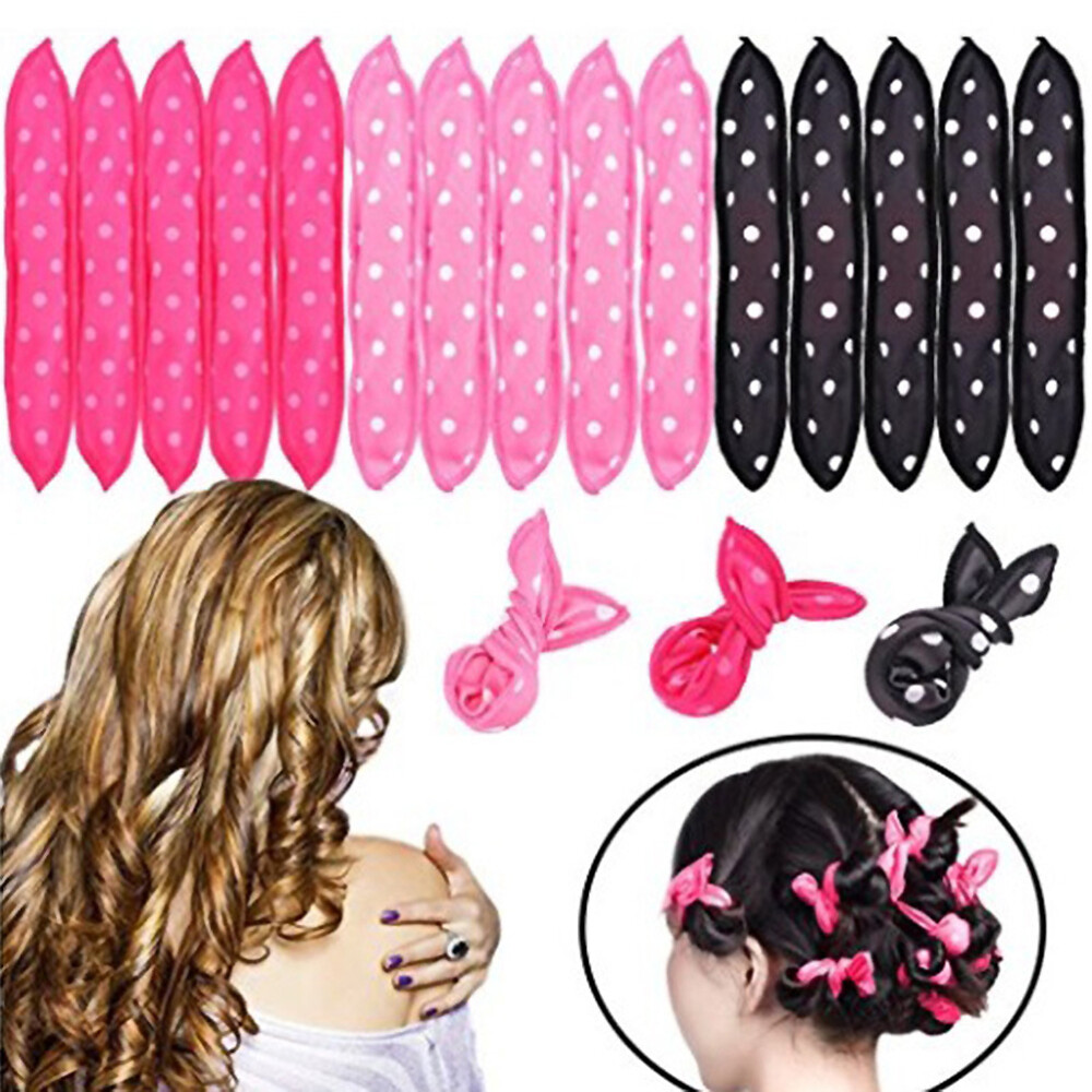 15Pcs Sponge Hair Rollers for Overnight Curls No Heat Tool