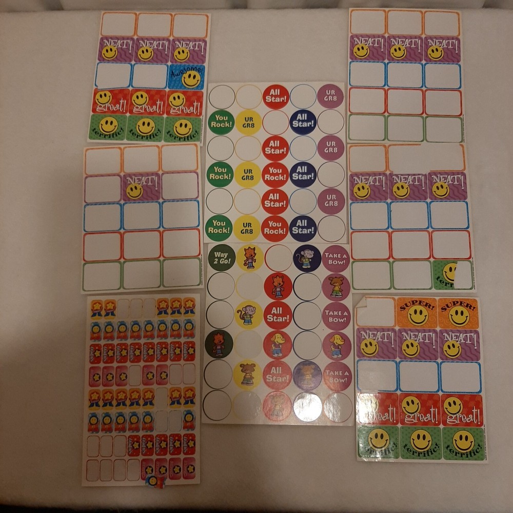 Lot of 110 Vintage Stickers Scrapbooking Journaling Planner Teachers Lot READ