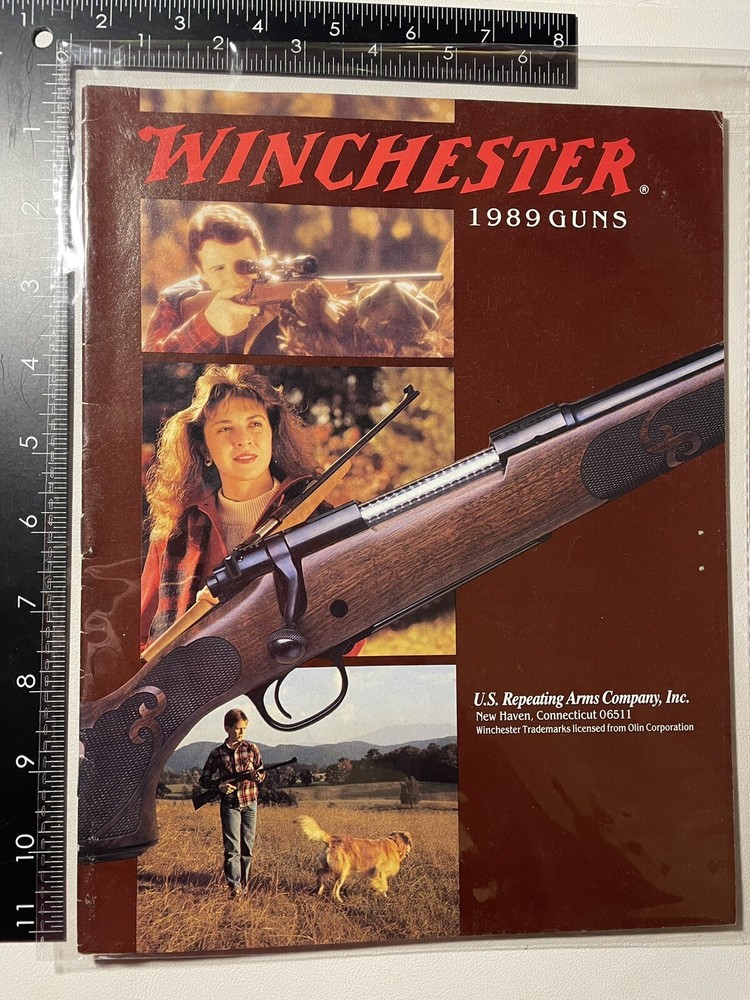 Winchester 1989 Guns Catalog with M-70 Heavy Barrel Varmint Rifle Details