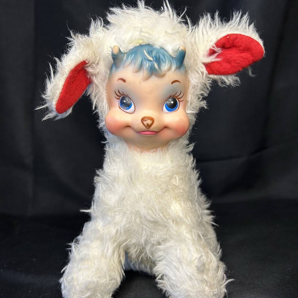 Vintage Rushton Rubber Face Rare Goat & Free Rushton Mouse Included Read