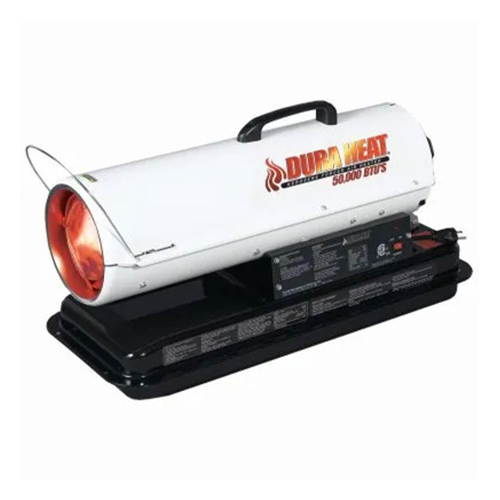 DFA50 50K BTU Kero Forced Air Heater with Carrying Handle,White/Black