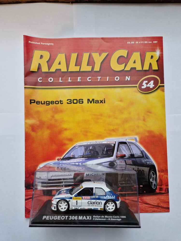 IXO DEAGOSTINI 1/43 PEUGEOT 306 MAXI MONTE CARLO RALLY 1996 DIECAST CAR + MAG