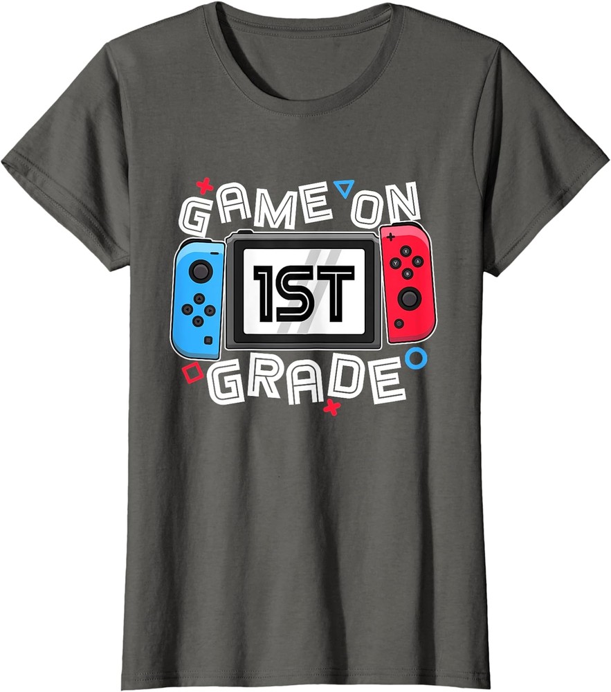Back To School Game On 1st Grade Funny Gift Ladies' Crewneck T-Shirt-image