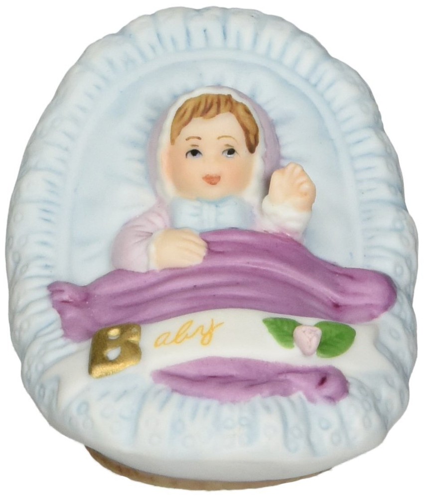 Brunette Newborn Porcelain Figurine 1.75