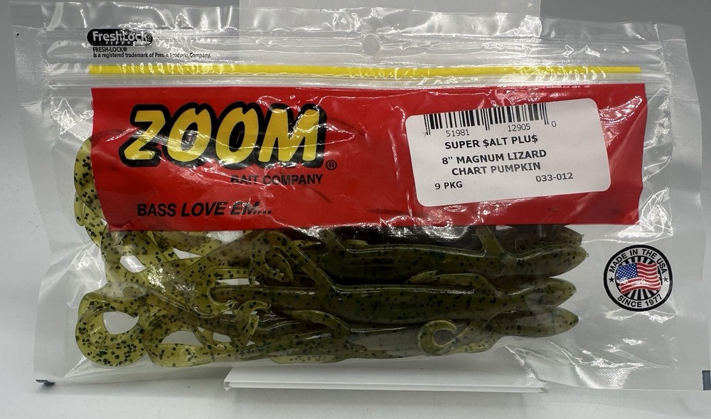 Zoom Magnum Super Salt Plus Lizard Chart Pumpkin  8