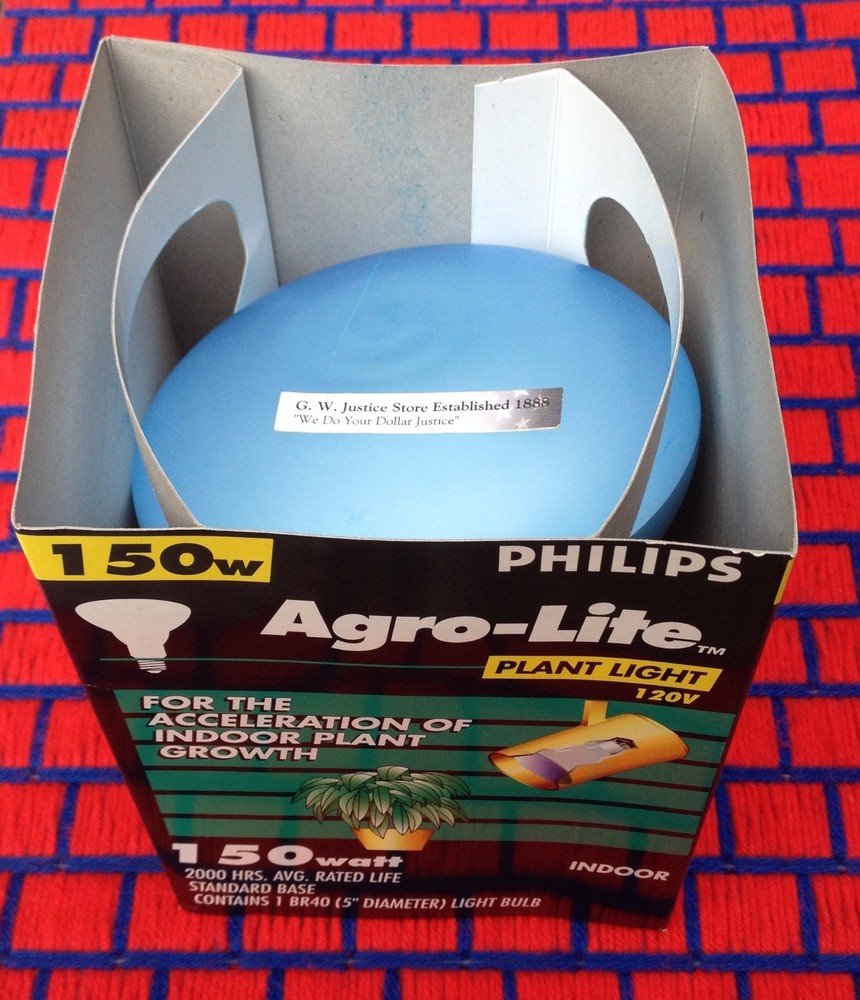 GROW LIGHT BULB 150w flood 150 watt growlite R40 plant lite Philips Agro-lite