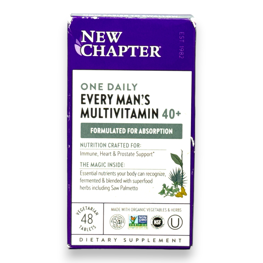 New Chapter Every Man's Multivitamin 40+ Dietary Supplement -48 Tablets- NEW