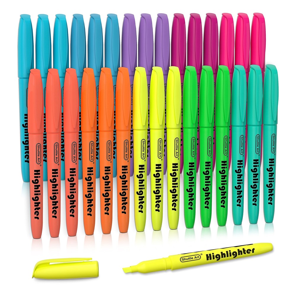 Shuttle Art Highlighters, 30 Pack Highlighters Assorted Colors, 10 Colors Chi...