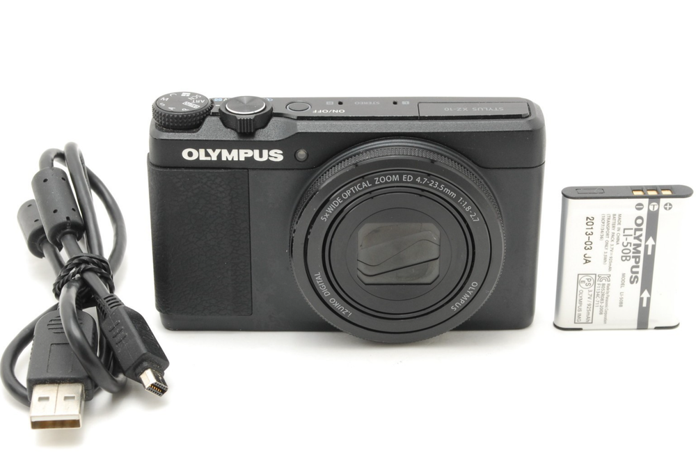 Olympus STYLUS XZ-10 Black 12MP Compact Digital Camera Near Mint Japan Import
