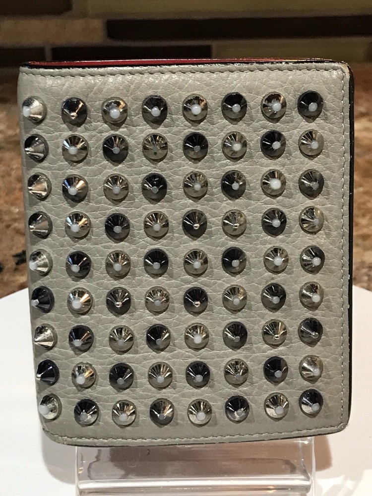 Christian Louboutin Panettone Studded Calfskin Leather Wallet  
