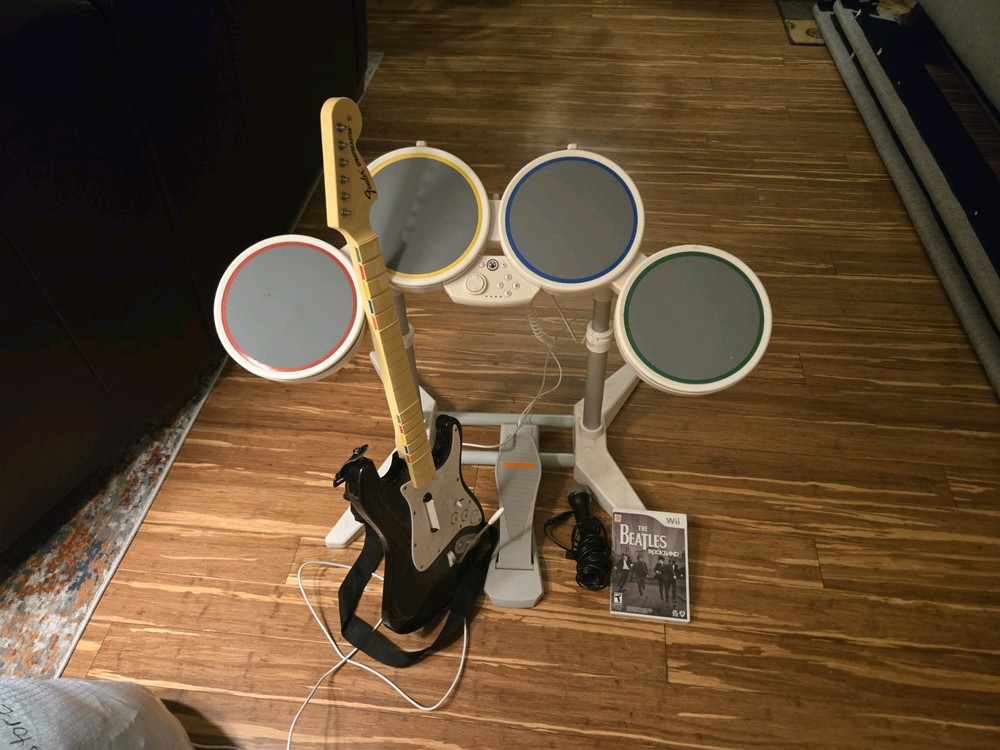 Nintendo Wii Rock Band Wired Drum Set with Pedal